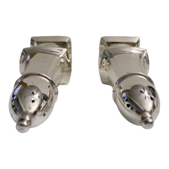 Vintage Oneida Chippendale Set Sil-verplate Salt Pepper Shakers - Picture 2 of 10